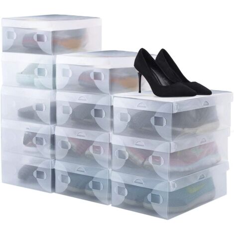 Set 30 Pz Scatola Contenitore Organizzatore Scarpe Trasparent Box