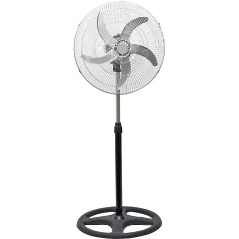 Ventilatore A Piantana Da Pavimento Oscillante 5 Pale in Metallo 3 Velocità  50w