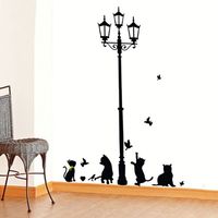 56 x 26 cm khevga Decorazione da parete con gatto sulla finestra con uccelli