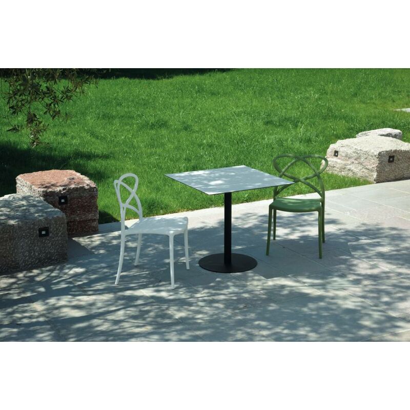 Piano per tavolo SPARGI quadrato effetto cemento 80x80 cm