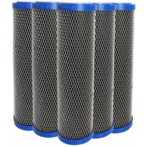 Set Mit 5 Duo-kartuschen 5 µm Und Aktivkohle - 9"3/4 Für Wasserfilterhalter