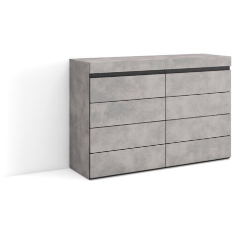 Credenza alta in legno ingegnerizzato rovere artigianale 60x36x110 cm