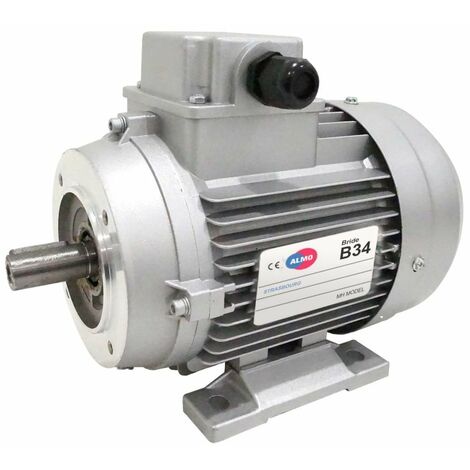 Moteur électrique Triphasé 230/400 V 1,1 Cv Almo Mh1 0,75 Kw 3000 Tr/min Asynchrone Triphasé Bride B34 Protection Ip 55 (1/5)