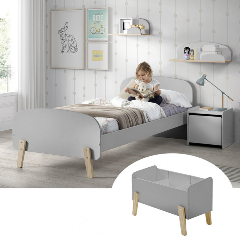 Lit denfant Jessica 160x80 cm Blanc avec matelas Livinity