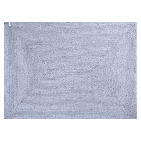 CORVIA - Tapis 120x170cm PET Recyclé Toucher Laine Gris Cendré (1/5)