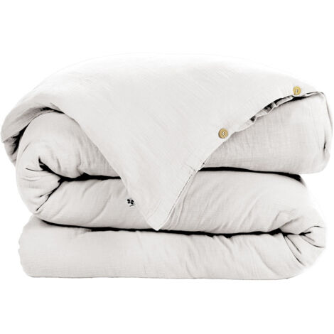 OUREA - Housse de Couette 200x200cm Gaze de Coton Chantilly (1/2)