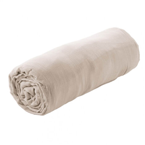 OUREA - Drap Housse 140x190cm Gaze de Coton Pampa (1/3)