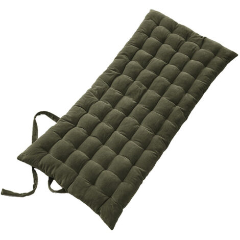 HARRIS - Matelas de Sol 60x120cm Velours de Coton Capitonné Coloris Thym