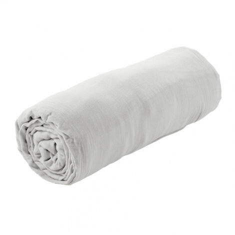 OUREA - Drap Housse 140x190cm Gaze de Coton Nuage (1/3)