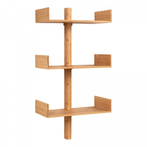 BALANCE - Etagère Murale 3 Niveaux en Bambou (1/5)