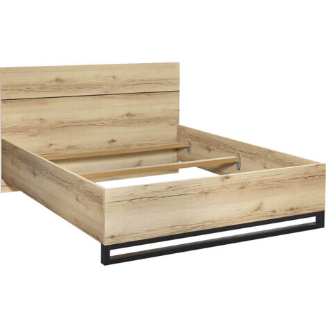 Lit 2 places bois 140x200 avec tête et chevets ARC | ABC Meubles
