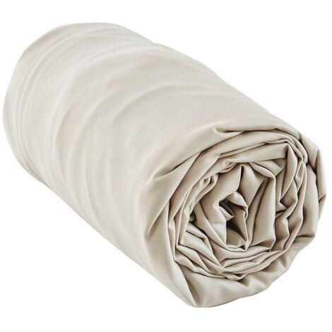 DALIA - Drap Housse 140x190cm 100 % Viscose de Bambou Pampa (1/3)
