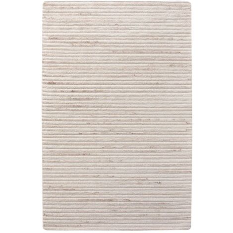MALAG - Tapis Laine et Coton Touffeté à la Main 160x230 cm Beige (1/2)