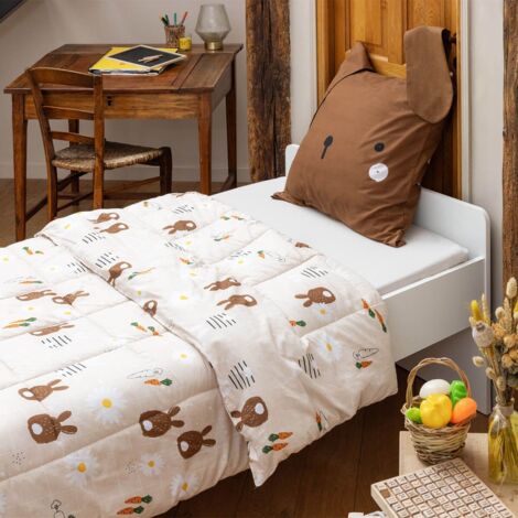 BUNNY - Couette Imprimée Lapin 240x220 cm + 2 Taies d'oreiller 60x60 cm (1/5)