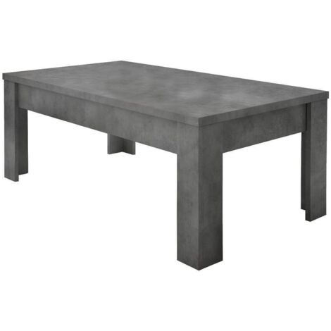 OXYDE - Table Basse Rectangulaire Plateau et Pieds Aspect Oxyde (1/2)
