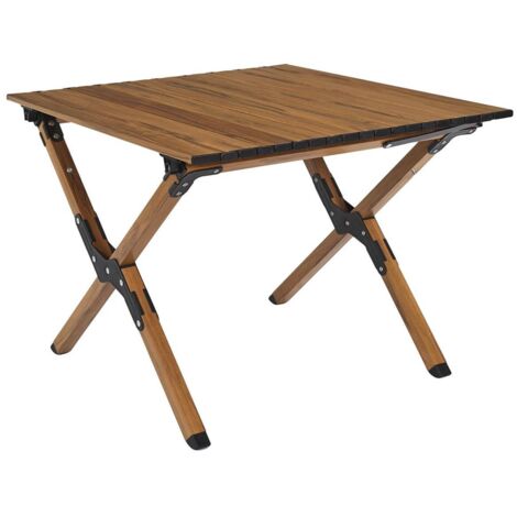 KAMPA - Table Basse Pliante de Camping en Métal imitation bois avec Sac de Transport (1/5)