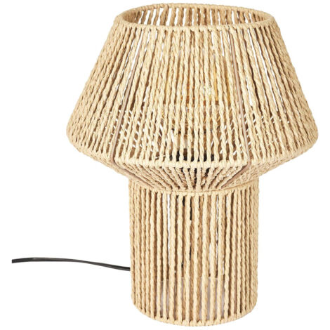 Lampe à Poser Effet Corde Tressée Forme Géométrique (1/5)