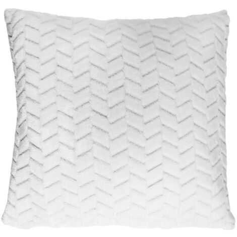 Coussin Blanc Chevron 40x40cm (1/4)