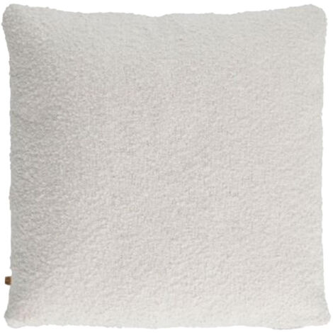 Coussin 40x40cm Tissu Bouclette Crème Déhoussable (1/2)