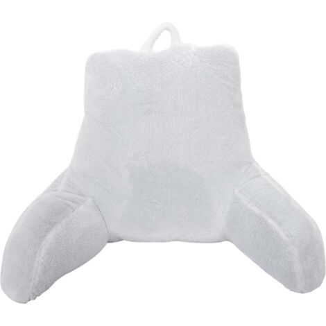 Coussin de Lecture Lombaire Doux Gris avec Poignée (1/4)