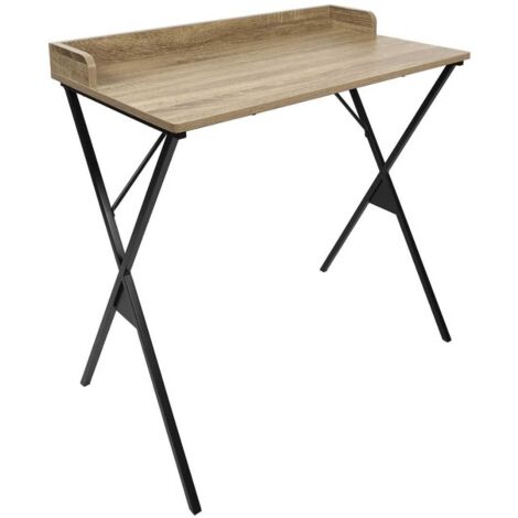 Bureau structure métallique plateau aspect bois - DARA (1/5)