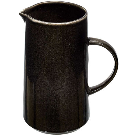 Pichet à Eau 1,5L en Grès Noir Brillant (1/4)