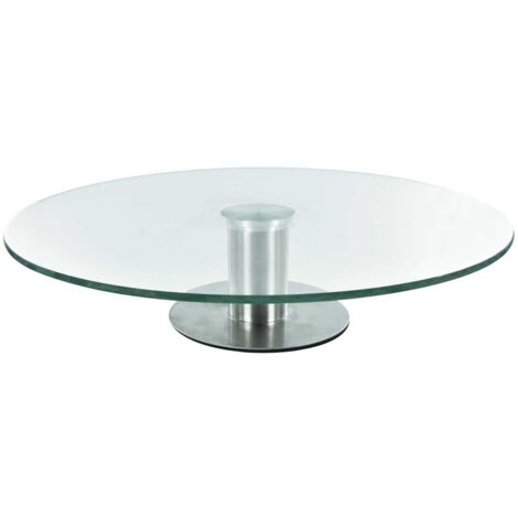 Plateau Tournant en Verre Ø30cm sur Pied (1/4)