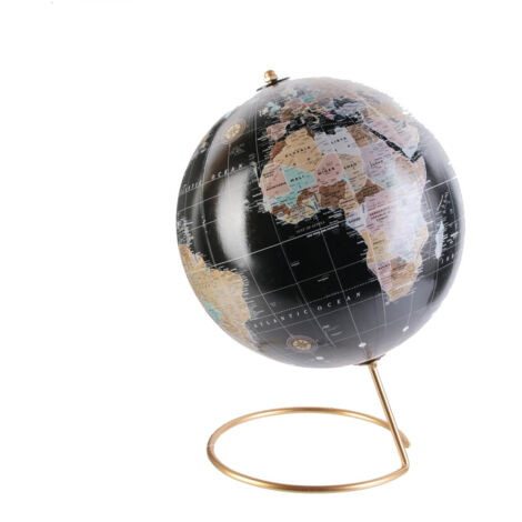 Globe Terrestre Décoratif Coloré Ø21,5cm et Socle Doré (1/3)