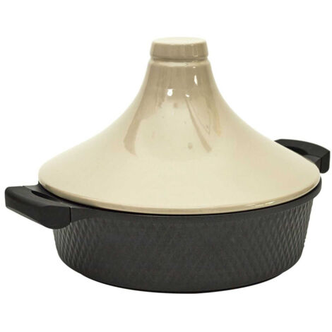 Plat à Tajine en Fonte d'Aluminium et Céramique Bicolore avec Poignées (1/5)