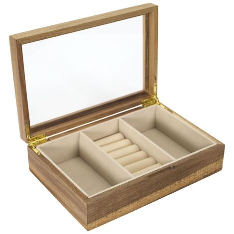 Boîte à Bijoux en Verre et Bois Massif - FRALIX (1/5)