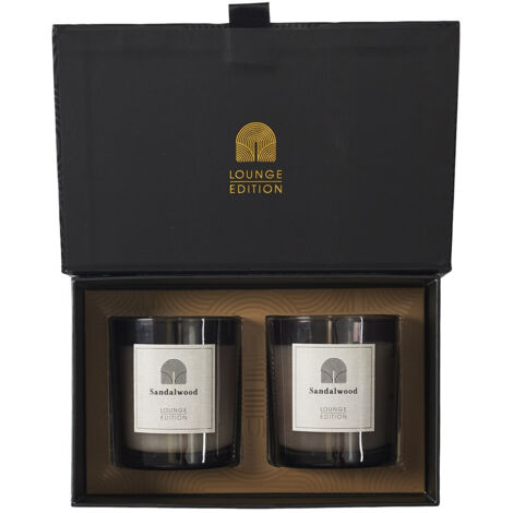 Coffret 2 Bougies Parfumées Senteur Bois de Santal (1/5)