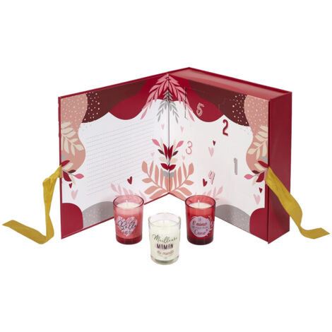 Coffret Cadeau Calendrier 5 Bougies Parfumées Spécial Maman (1/4)