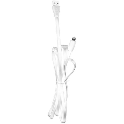 Câble Plat Charge Rapide Longueur 1m Blanc (1/3)
