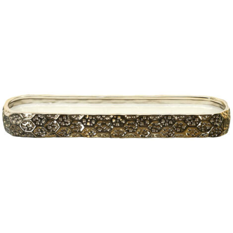 Bougie Parfumée en Céramique Dorée 6 Mèches Senteur Cachemire 39cm (1/2)