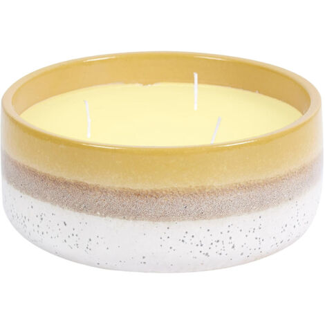 Bougie Parfumée 3 mèches à la Citronnelle Pot en Céramique (1/3)