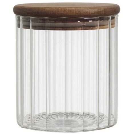 Bocal de conservation 50cl avec bouchon en acacia (1/5)