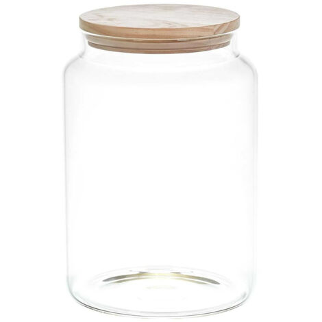 Bocal de Conservation 2,4L en Verre Couvercle Bois (1/3)