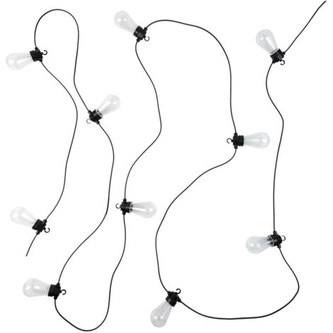 Guirlande Lumineuse d'Extérieur 10 Ampoules LED Transparentes à Couleurs Changeantes (1/3)