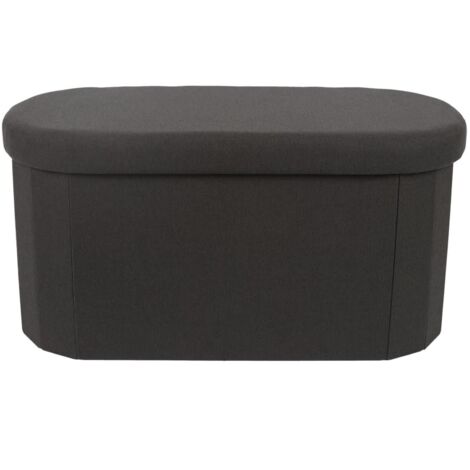 Coffre Banc Pliable Noir 76x38 cm (1/5)