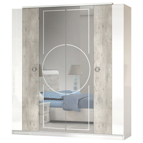 GOYA - Armoire 4 Portes avec Miroir Central (1/2)