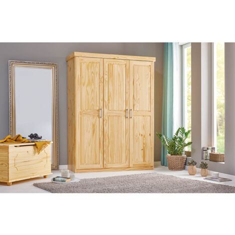 CALI - Armoire 2 Portes Bois Massif Naturel