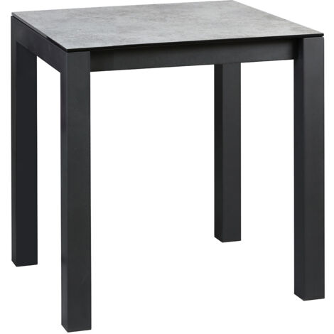 SIXTINE - Table Snack Carrée 100cm Aspect Céramique (1/3)