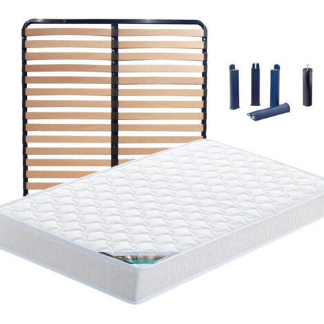 CHYPRE - Pack Matelas + Lattes 160x200 + Pieds (1/5)