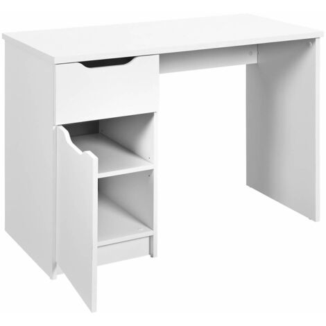 JENNY - Bureau 1 Porte 1 Tiroir Coloris Blanc