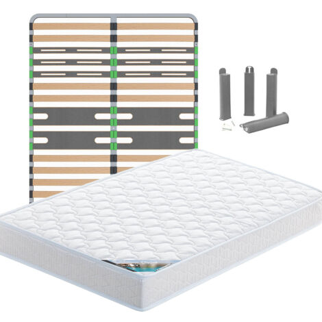 CHYPRE - Pack Matelas + AltoZone 140x190 + Pieds (1/5)