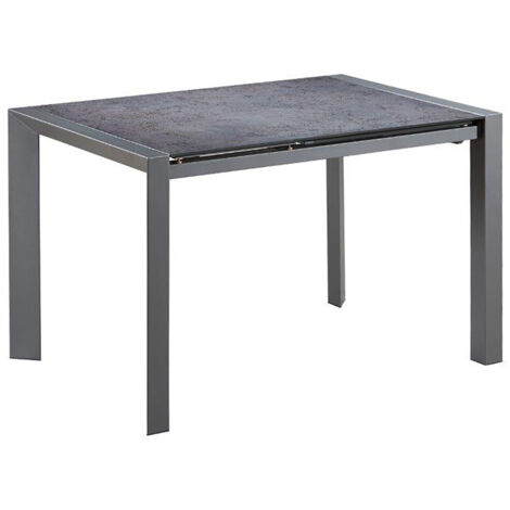 GELD - Table Repas Rectangulaire Métal et Verre (1/3)