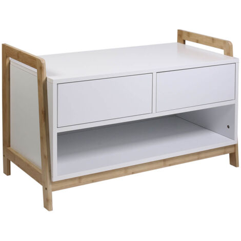 TARNBY - Meuble de Rangement Naturel et Blanc (1/5)