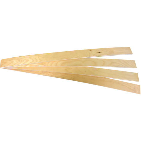 Altobuy – Lot de 4 lattes en bouleau multiplis 63 x 5,3 x 0,8 cm – Pour sommier largeur 130 cm – Robustesse et durabilité optimales