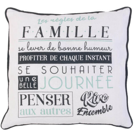 FAMILY - Coussin Déhoussable 40x40cm "Belle Journée" (1/3)