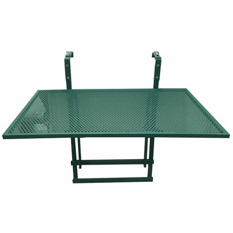 ALINDA - Table de Balcon Pliable Verte Rectangulaire - Vert